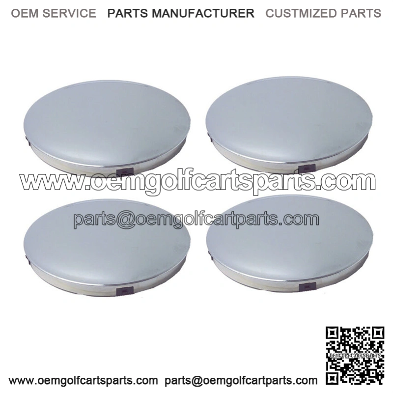 Golf Cart 8" Chrome Baby Moon Metal Wheel Covers Hub Caps Set of 4