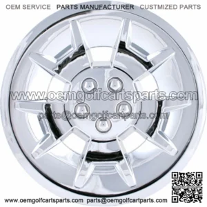 Golf Cart 10″ Chrome Deep Dish Wheel Cover Hub Cap