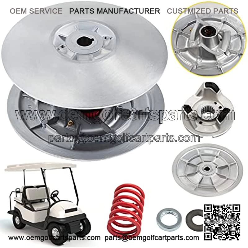Golf Cart Driven Power Clutch Kit Metal Surface Drive Clutch 1985-2007 Driven Clutch Kit Compatible with Yamaha Low End G2-G28 Golf Cart (with Spring)