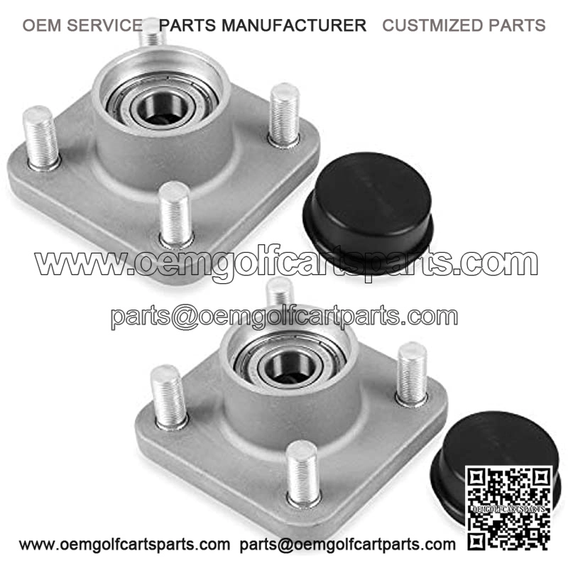 2Pcs Club Car Front Wheel Hubs Assembly w/Bearings Compatible with 2003+ Club Car DS and Precedent Replace 102357701
