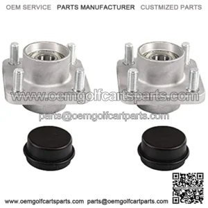 2X Front Wheel Hub Bearing Assemblies for Yamaha G2/G8/G9/G14/G16/G19/G22/G29 Drive Golf Carts with Dust Caps, Oil Seals and Bearings, Replace OEM Part # JG5-WF511-10-00