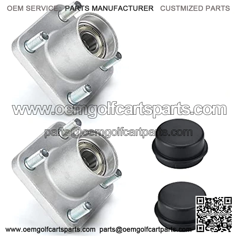 Front Wheel Hub Assembly for Club Car DS Precedent 2003-up Golf Cart, Set of 2, OEM# 102357701