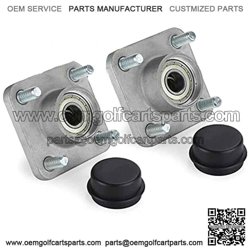 Golf Cart Front Wheel Hub Assembly with Hub Bearing/Oil Seal/Dust Cover for Yamaha G2/G8/G9/G14/G16/G19/G22/G29 Drive, Replace OEM#JG5-WF511-10-00,JG5-WF511-00(Pack of 2)