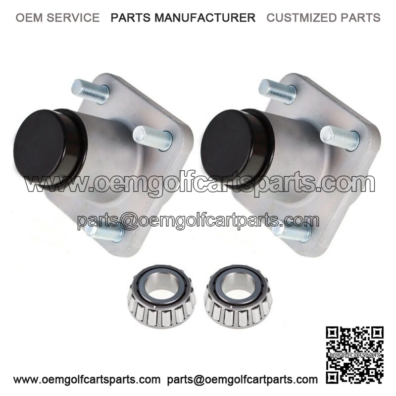 2 For 1982-2002 Models Club Car DS Golf Cart Front Wheel Hub Kit Bearings Seals