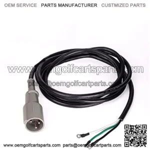 48V Charger Plug for Club Car DS & Precedent 1995-2014 Golf Cart, 3-Pin Male Plug with DC Cordset, Replaces OEM# 101828901 103429001 101128901