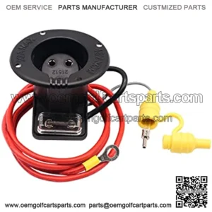 Club Car DS 48v DC Receptacle or Powerdrive Charger Fuse Receptacle Fits Golf Cart 1018949-01,101802101,1017968-01