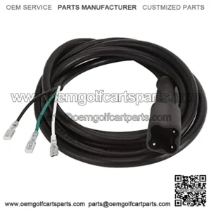Golf Cart DC Charger Power Receptacle (OEM# JW2-H7234-01-00), Yamaha G29 Drive 3-Pin Plug with 10ft DC Cord Golf Cart Accessories Dc Receptacle