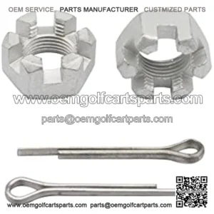 2 Set EZGO TXT Golf Cart Slotted Nut & Pinning 1976-Up Replacement Part 5/8-1815483-G1/612928 3010387-G1