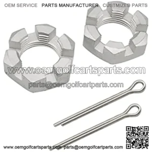 2 Set EZGO TXT Golf Cart Slotted Nut & Pinning 1981-UP Replacement Part 12093-G1 00798-G8