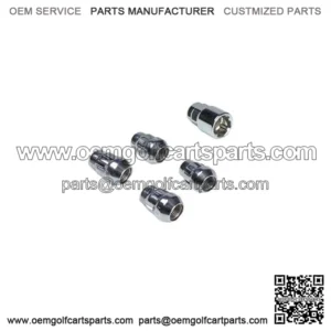 (4) Locking Lug Nuts for Golf Carts - EZGO Club Car (Standard 1/2-20) Chrome
