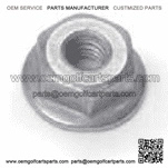 Nut, flanged, #8-32, serrated