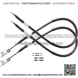 2PCS Brake Cable 42" (Used for Both Driver & Passenger Side) Fits Club Car DS 2000-2006-up