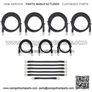 Aftermarket 4 Gauge Golf Cart Battery Cables Fits 36V 36 Volt TXT Golf Carts (Battery + Controller/Motor Cables) Complete 13 Piece Set