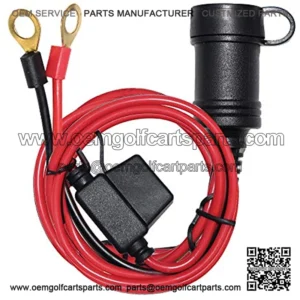 6FT Car Female Cigarette Lighter Plug Socket to Eyelet Terminals 12V Extension Cable with 15A Fuse(6FT)