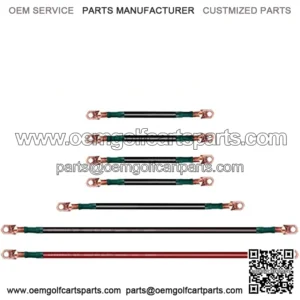 Golf Cart Battery Cable Kit for EZGO TXT & Medalist 1994-up 36 & 48 Volt Electric (4 Gauge, Set of 7 PCS)