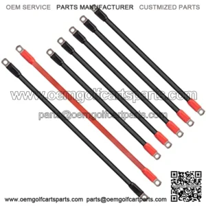 Golf Cart Battery Cables Wiring Kit for EZGO TXT 1994 & UP 36 & 48 Volt with 4 Gauge 7 PC AC/DC Wire Golf Cart Battery Cable Set