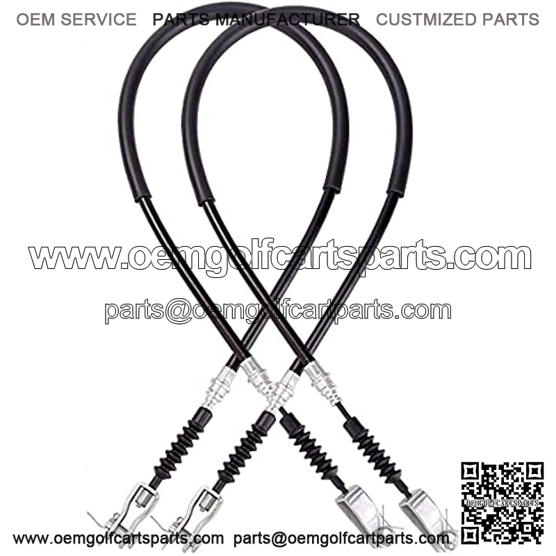 Golf Cart Brake Cable Set Stainless Steel Core Passenger and Driver Side for Club Car DS 1981-1999 G&E Golf Cart OEM# 1011125 1011403 1016761-01(42 Inch, 2PCS)