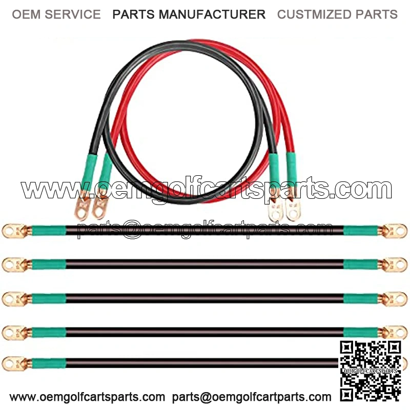 Golf Cart Heavy Duty Battery Cable 7 PCS Set 4 Gauge for 1994 up Club Car DS & Precedent 48Volt,14??+40?? Long