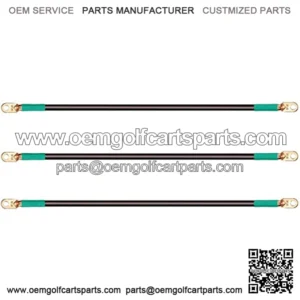 Golf Cart Battery Cable Set for Club Car Precedent 2004 and Newer with 12V Batteries - 4 Gauge