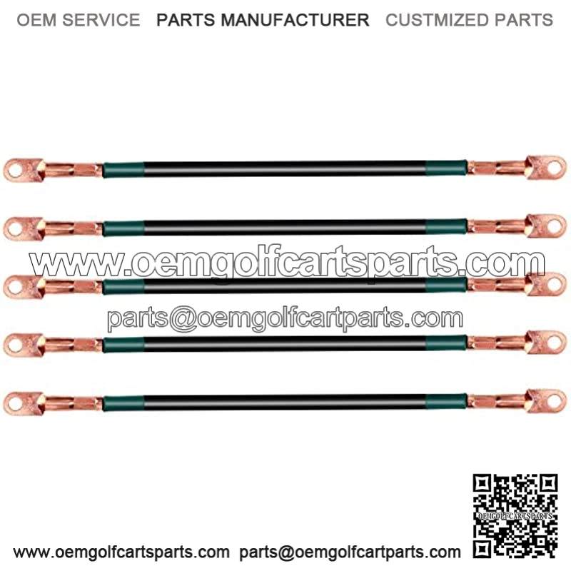 Golf Cart Battery Cable Set for Club Car DS 1995-Up 48 Volt, 4 Gauge Welding Cable(Set of 5)