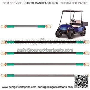 Yamaha G22 Battery Cables for 48V Golf Cart Yamaha G22, 4 Gauge 5 PC Golf Cart Battery Cable Kit - 5 Pack