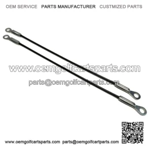 Pair (2) of Flexible Tailgate Tethers 12" Golf Cart Club Car Cable 105128001