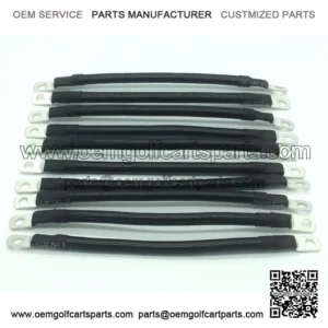 4 AWG 9 INCH Golf Cart Battery Cables for EZ-GO, Yamaha, Club Car 10 Pack