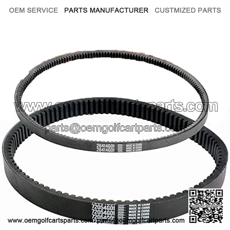TXT Gas Drive Belt & Starter Belts Kit for 4 Cycle Gas Golf Cart TXT Cushman Express Marathon Medalist ST Vehicles Terrain 1994-2013, OEM # 72054G01, 72024G01, 72025G01, 26414G01