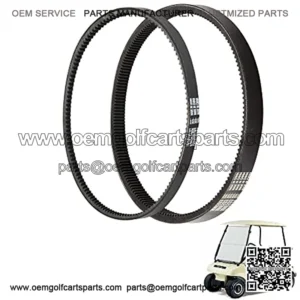 Golf Cart Starter Generator Belt and Clutch Drive Belt for Club Car DS 1997-UP and Precedent 2004-UP, Replace 101916701, 1016203
