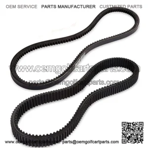 Clutch Drive & Starter Generator Belt Kit for RXV, TXT, Workhorse ST 2008-up Golf Cart with Engines, Replace OEM 606136 606138