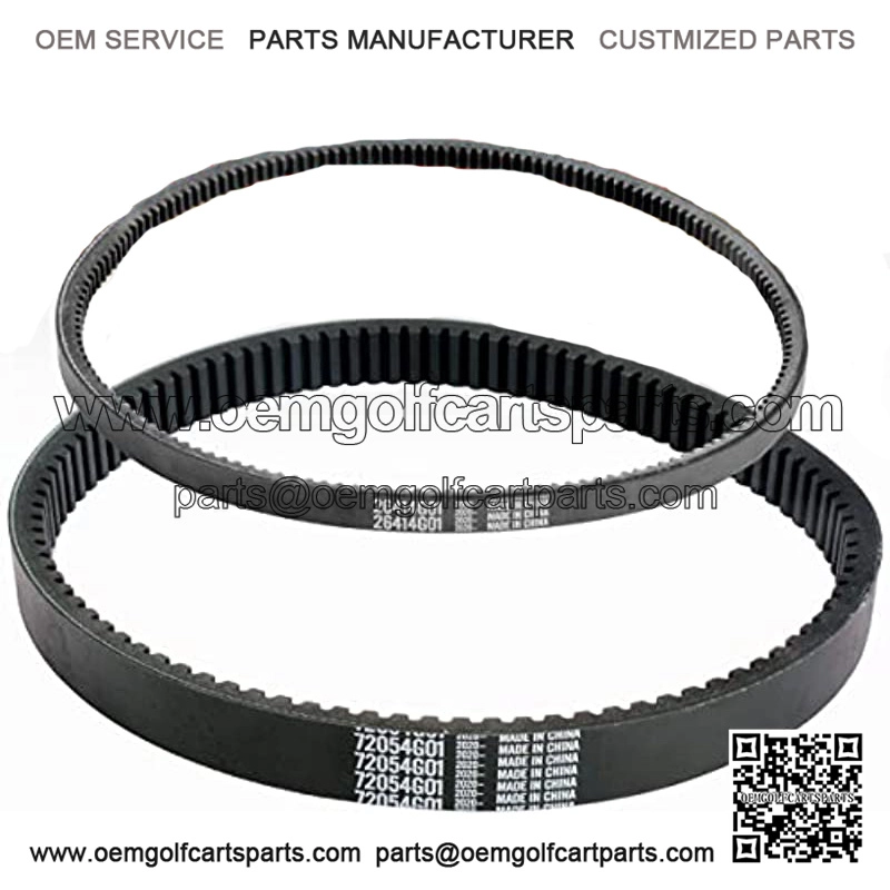 EZGO TXT Gas Drive Belt & Starter Belts Kit for EZGO 4 Cycle Gas Golf Cart TXT Cushman ExpreMarathon Medalist ST Vehicles Terrain 1994-2013, OEM # 72054G01, 72024G01, 72025G01, 26414G01