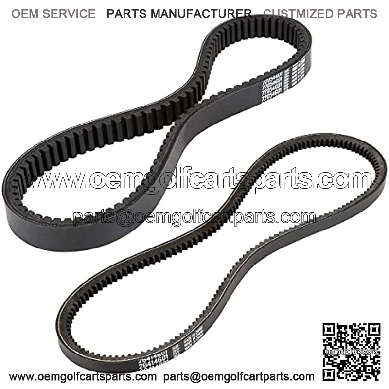 Clutch Drive Belt & Starter Generator Belt Kit for EZGO TXT, Medalist, Workhorse 1994-up Golf Cart with 295/350cc Robin Engines, OEM 72054G01 72024G01 72025G01 26414G01 630587