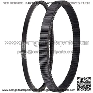 Golf Cart Clutch Drive Belt w/Starter Generator Belt for EZGO TXT RXV 2010 UP with Kawasaki Engine,OEM# 618630, 606138, 16548G1