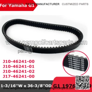 Clutch Drive Belt for Yamaha G1A Gas G1A Electric Golf Cart 76-89 J10-46241-00