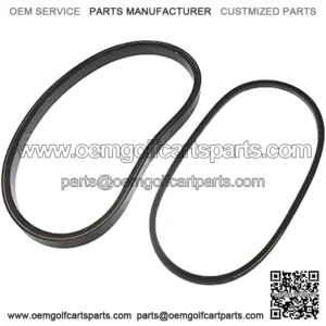 Black Starter Generator Belt and Drive Belt Kit for Club Car 1997-Up Precedent 2004-Up Replace 101916701 1016203 Golf Cart Parts