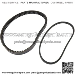 Drive Belt and Starter Belt for EZGO 4 Cycle Gas Golf Cart RXV TXT Express Medalist ST Vehicles Terrain 1994-2013 72054G01 72024G01 72025G01