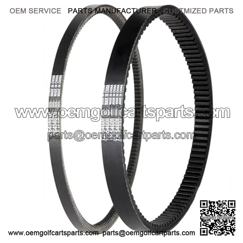 Golf Cart Clutch Drive Belt & Starter Generator Belt for EZGO TXT/Medalist/Workhorse Cushman Express ST 4 Cycle Gas 1994 UP with Robins Motors, OEM# 72054G01, 72024G01, 72025G01, 26414G01