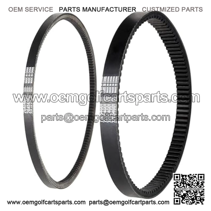 Golf Cart Clutch Drive & Starter Belts Kit for EZGO TXT, Medalist, Workhorse 1994-2013 with Robin 295/350cc 4 Cycle Engines, OEM# 72054G01 26414G01 72025G01 26414G01 630587