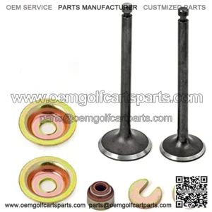 Intake Exhaust Valve & Seal Kit Compatible with Yamaha Gas Golf Cart G2 G5 G8 G9 G11 G14 1989-1996