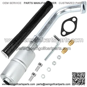 Upgrade Exhaust Pipe Muffler Jet Kit with Heat Shield for Predator 420cc 301cc 389cc 13hp 15hp GX270 GX340 GX390 Go Kart Mini Bike Performance Parts Golf Cart Mud Boats Lawnmower OHV Engine