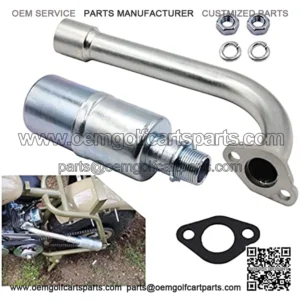 1" Go Kart Exhaust With Screw On Muffler For Predator 212cc/Clone 196cc Engines