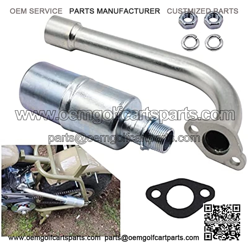 1" Go Kart Exhaust With Screw On Muffler For Predator 212cc/Clone 196cc Engines