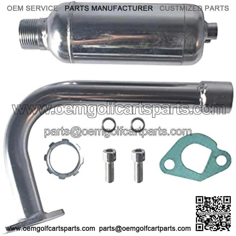 Exhaust with Muffler for Predator 212cc 196cc 6.5HP Go Kart Mini Bike for Coleman CT200U BT200X CT200u-ex Mini Bike for Honda GX160 GX200 Go Kart