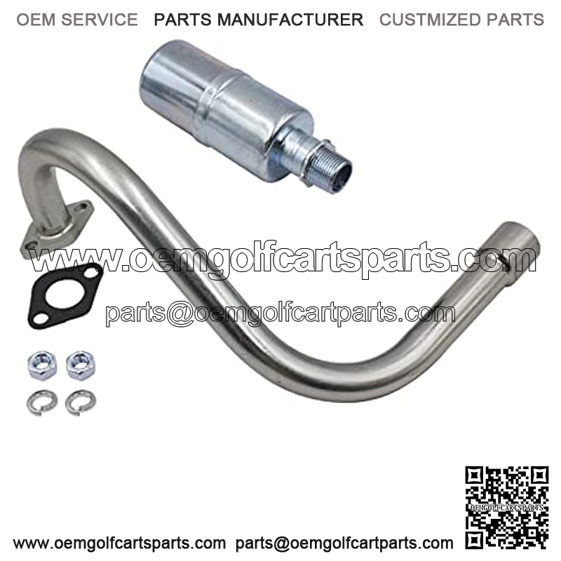 Exhaust with Muffler for Predator 212cc 6.5hp mini bike, Honda GX160, GX200, DuroMax 7 Hp