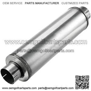 Upower 4" Inlet Diesel Exhaust Muffler 7" x 24" Body 30" Whole Length XS2772 - Straight Through Stainless Steel Welded On Resonator Muffler