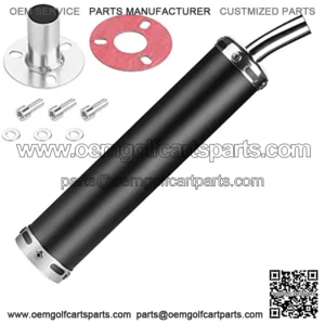 Universal 22mm/0.87" Exhaust Muffler Black Fit For 50cc 80cc 2 Stroke Bike Gas Engine Motor Parts,Motorcycle Street Dirt Bike Pipe Silencer Racing