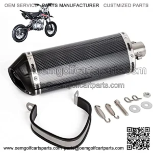 Universal 1.5" Inlet Stainless Steel Exhaust Muffler with Removable DB Killer Slip on Dirt Pit Street Bike 125cc Motorcycle Scooter ATV,SIZE:Length 330mm X Dia 98mm