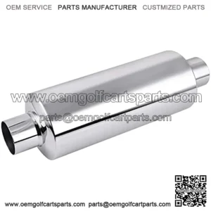 2" Exhaust Muffler Center Stainless Steel (2.0inch Inlet/Outlet, 13.8" Length)