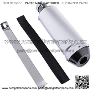 Gazechimp Polished Universal ATV Motorcycle Modified Exhaust Muffler Aluminum 28mm Adapter Inlet Tail Connector for 50-125CC Scooter