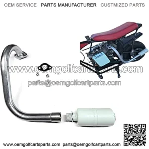 Exhaust With Muffler for: Predator 212cc,Honda GX160, GX200, DuroMax 7 Hp...